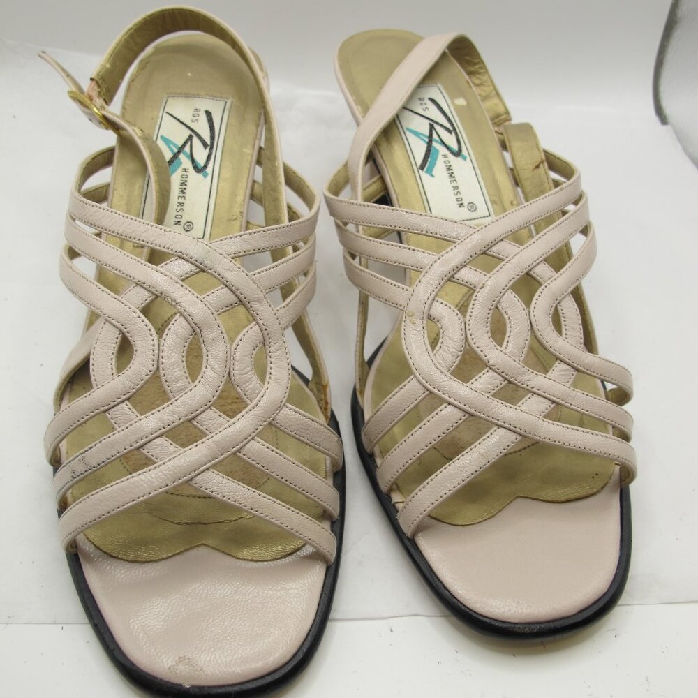 Ros Hommerson light pink sandals with 1.5 inch heel 8.5N